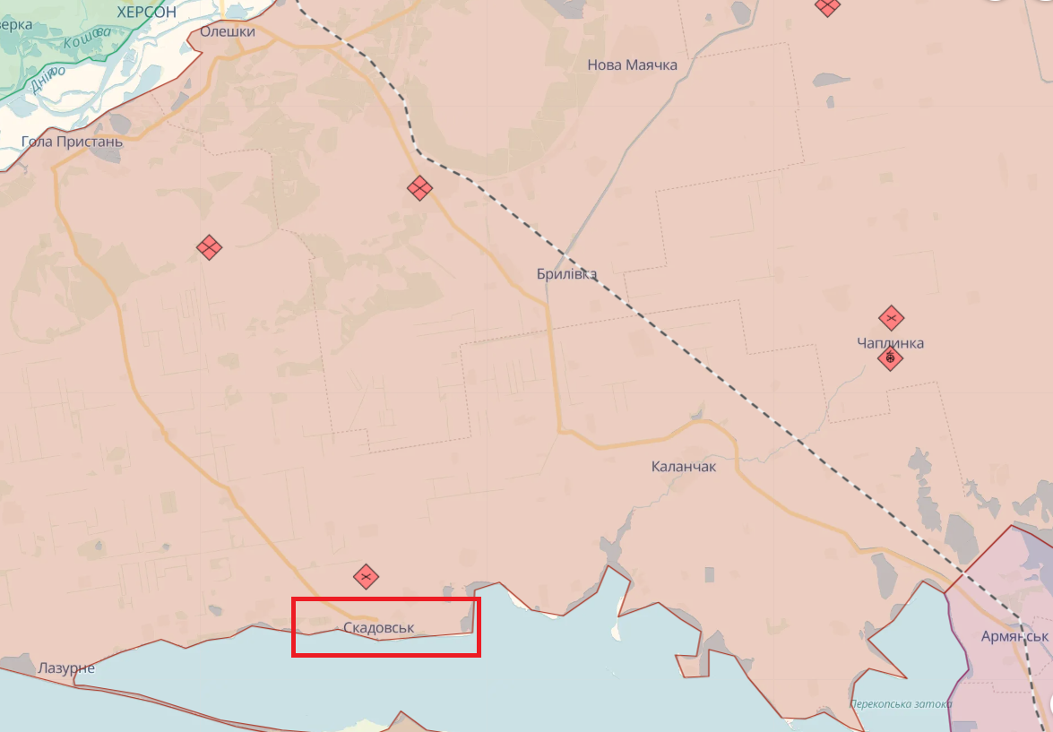 В окупованому Скадовську пролунали вибухи: що відомо