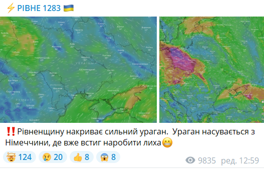 Мощный "немецкий" ураган разбушевался под Ровно: видео и фото стихии