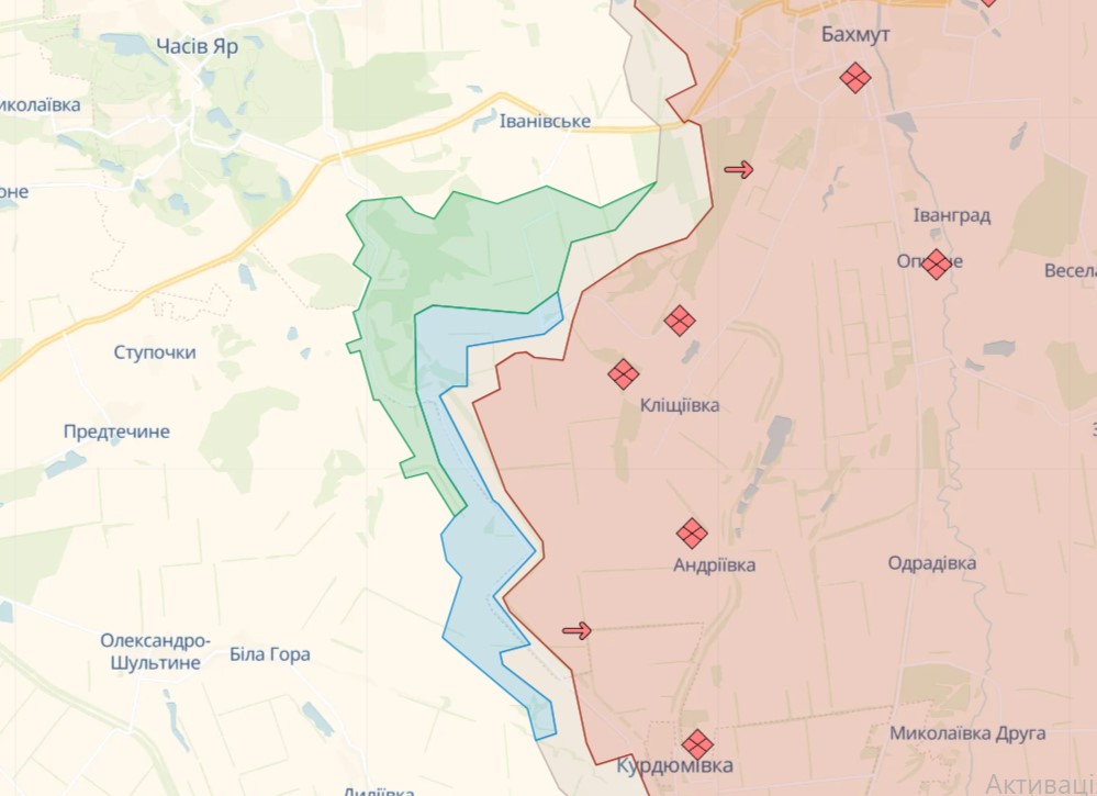 ЗСУ просунулися південніше Бахмута і в Запорізькій області, - DeepState