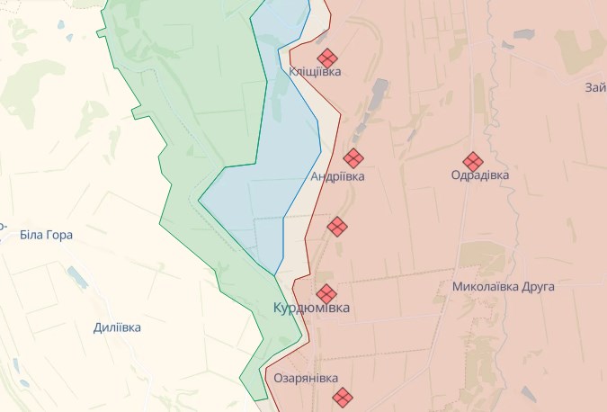 Під натиском ЗСУ окупанти відступили з позицій біля Андріївки