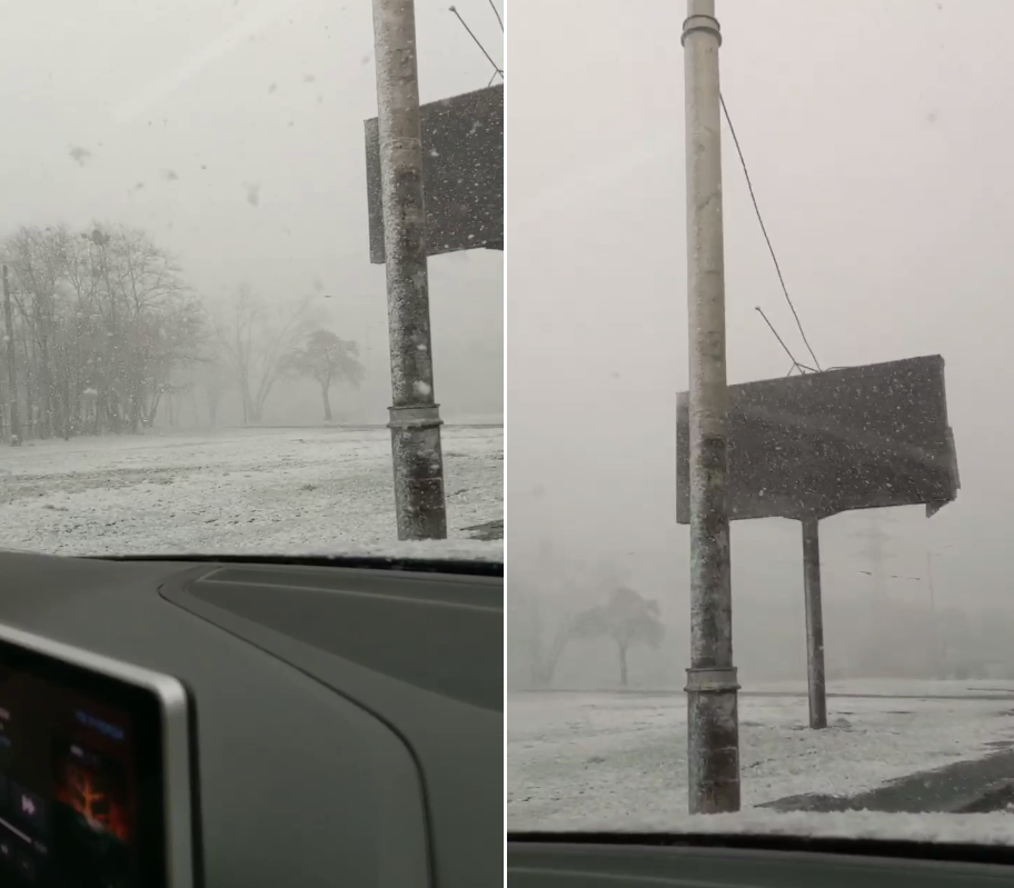 Ось як весняний снігопад припорошив Київ: завірюхи з кучугурами на відео і фото