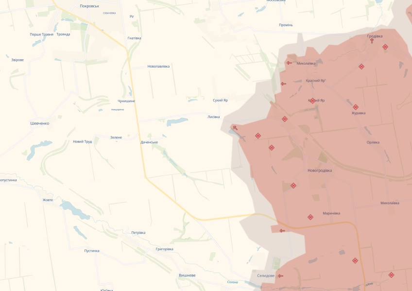 Российские войска продвинулись к центру Селидово, - британская разведка