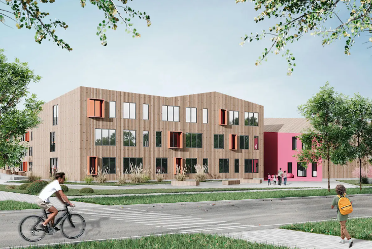 На сонячних батареях і з медіа-студією: показали проєкт відбудови гімназії у Харкові