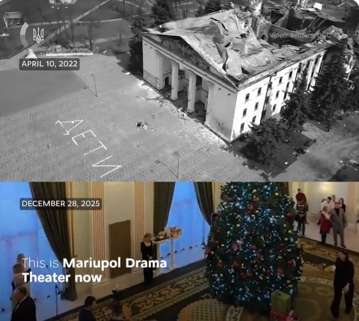 Росія святкує на місці воєнного злочину: МЗС про Маріупольський драмтеатр