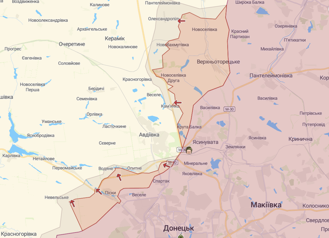 Оновлена карта бойових дій: на Донбасі зберігається складна ситуація