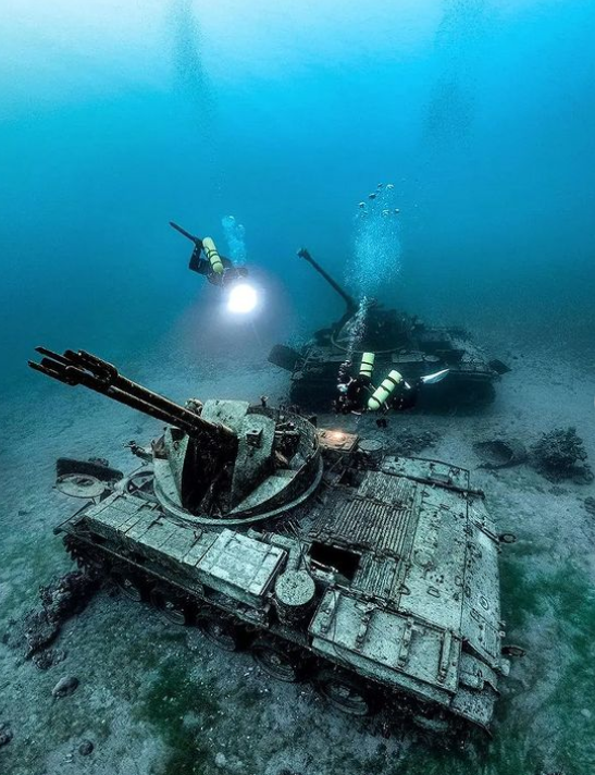 Танки і бойові машини на морському дні. Ось як виглядає підводний військовий музей (фото)