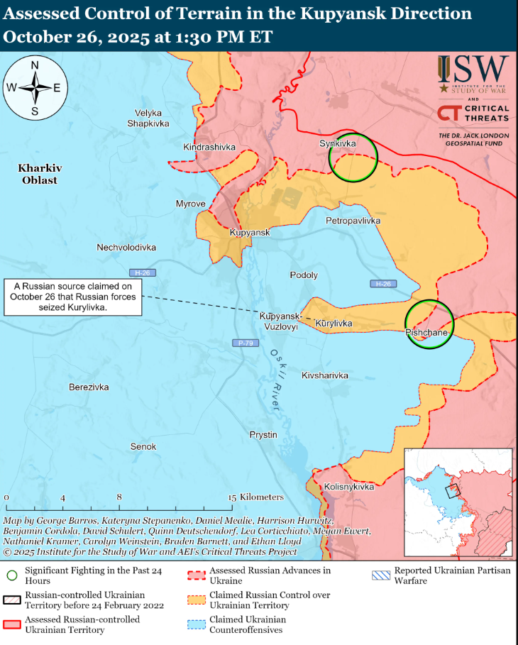Кремль выдает за действительное создание плацдарма на правобережье Херсона, - ISW