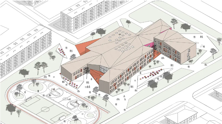 На сонячних батареях і з медіа-студією: показали проєкт відбудови гімназії у Харкові