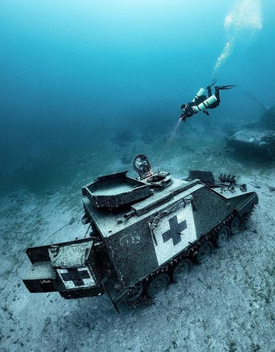 Танки і бойові машини на морському дні. Ось як виглядає підводний військовий музей (фото)