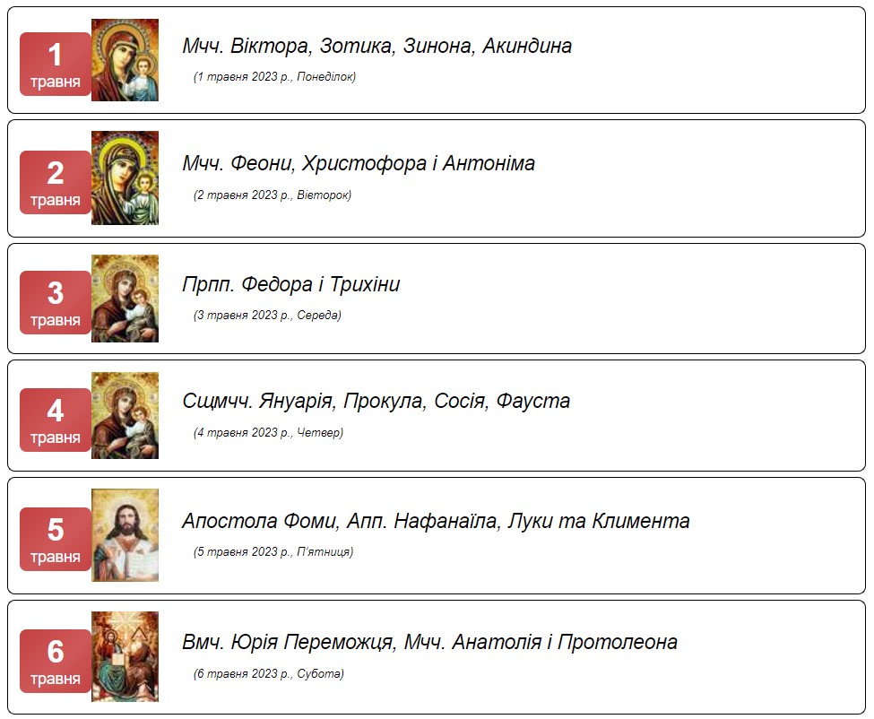 Церковні свята у травні 2023: новий календар найважливіших подій