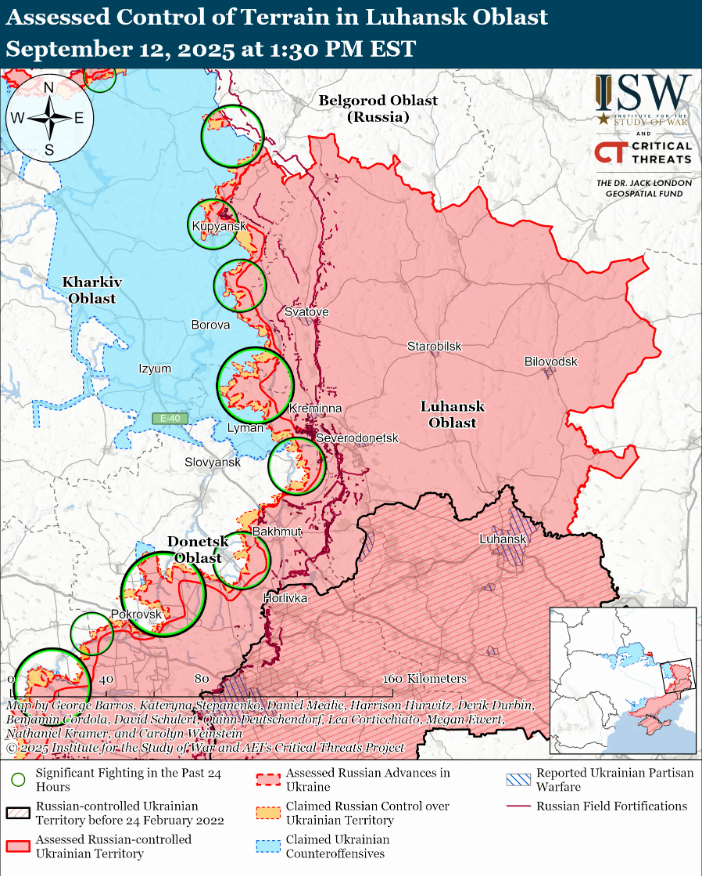 Армія РФ атакує по всіх напрямках фронту, але безрезультатно: карти ISW