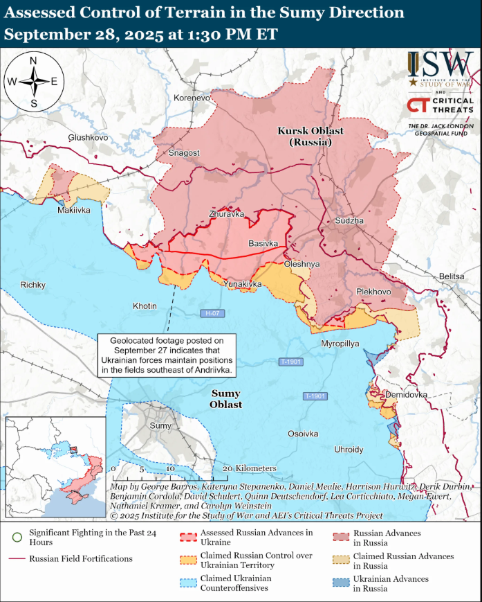 Війська РФ мають проблеми з логістикою та солдатами на ключових напрямках, - карти ISW