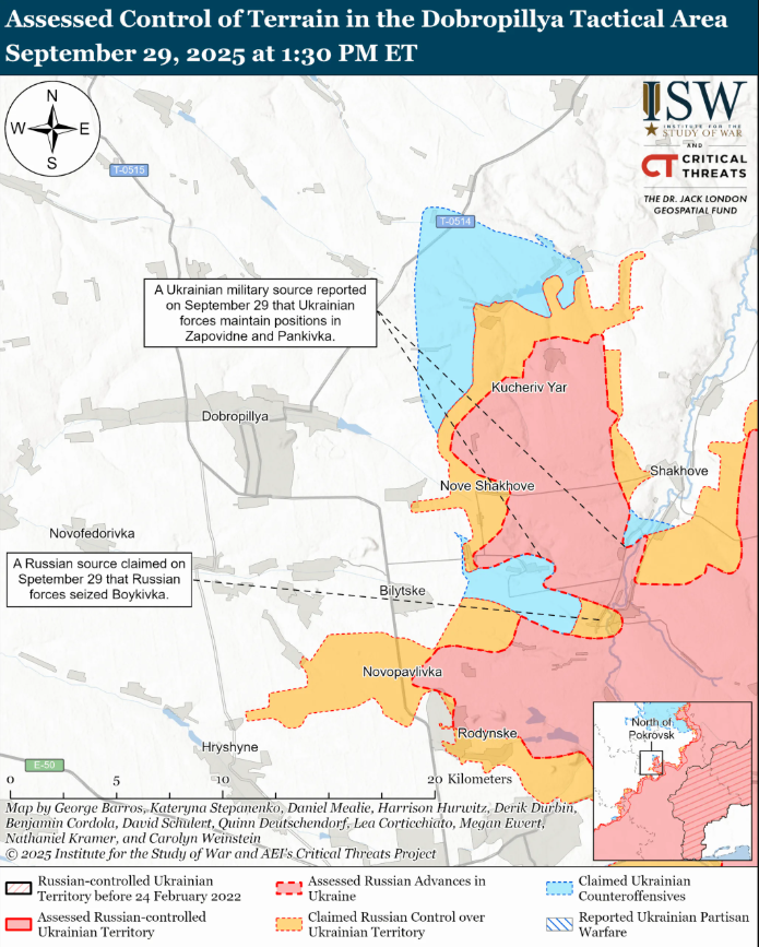 Великі втрати для армії РФ: чого вартують штурми біля Добропілля та Новопавлівки, - ISW