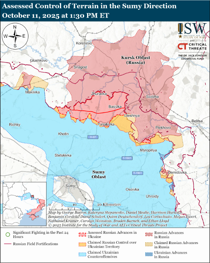 Армія РФ атакує по всій лінії фронту, але майже ніде не просувається: карти ISW