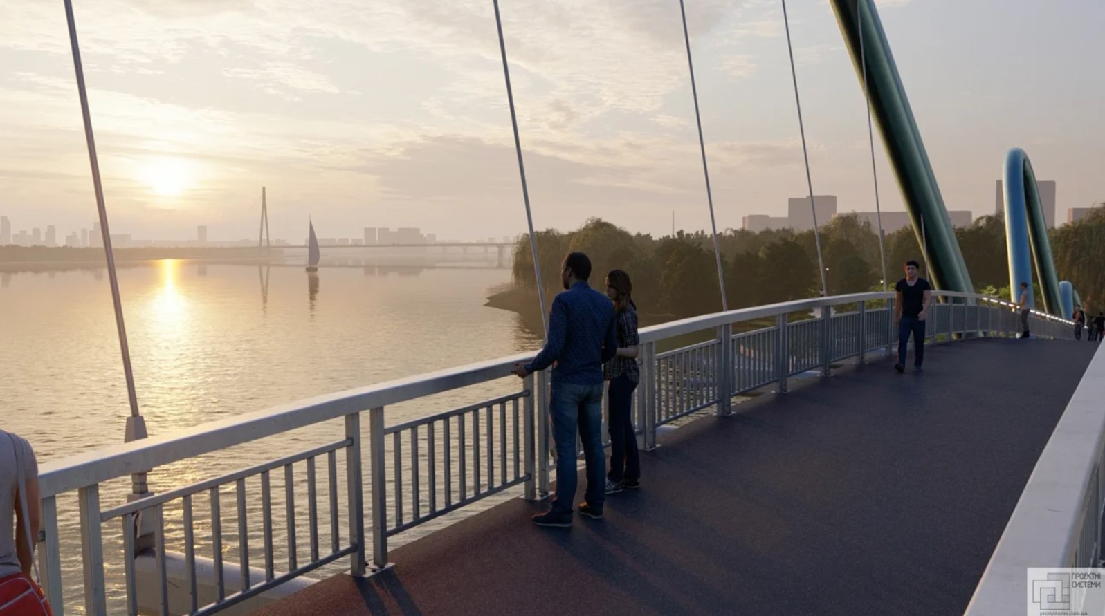 В Киеве обещают скоро достроить уникальный мост-волну из "Азовстали" (фото)