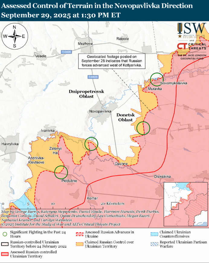 Великі втрати для армії РФ: чого вартують штурми біля Добропілля та Новопавлівки, - ISW