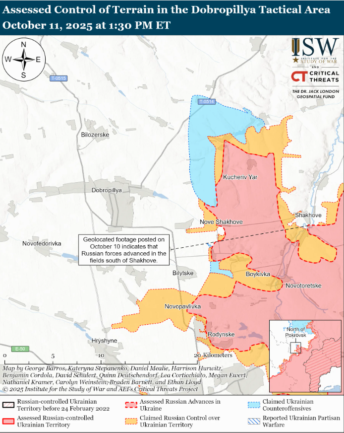 Армія РФ атакує по всій лінії фронту, але майже ніде не просувається: карти ISW