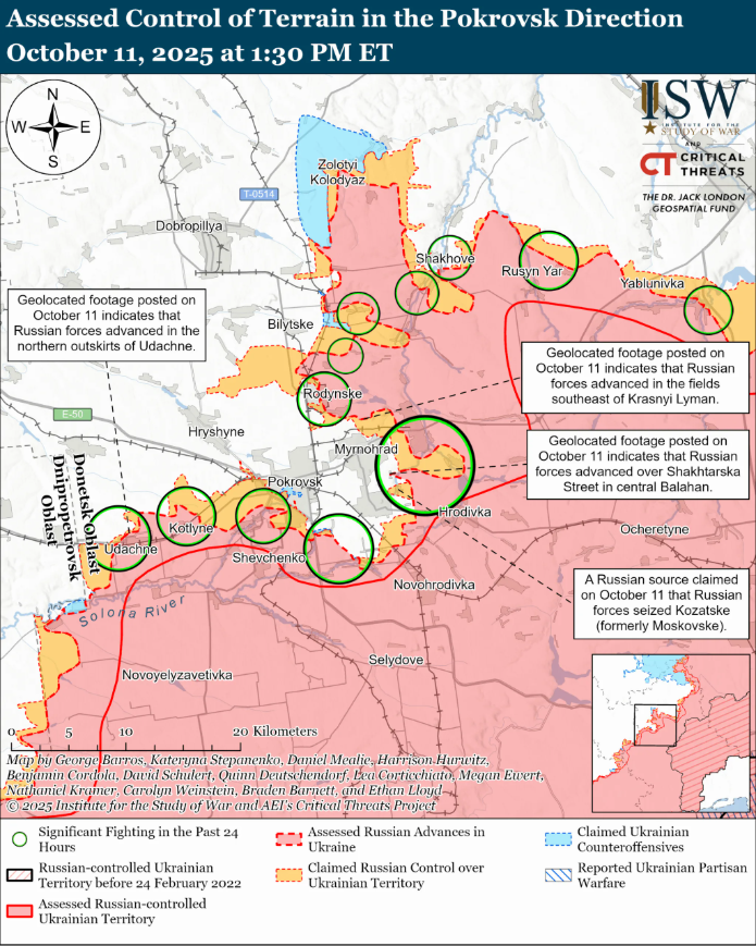Армія РФ атакує по всій лінії фронту, але майже ніде не просувається: карти ISW