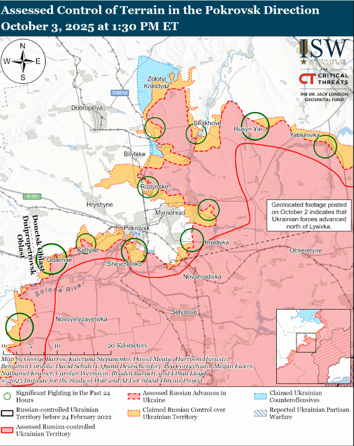 Російські війська намагаються просуватись по всіх напрямках фронту, але марно: карти ISW