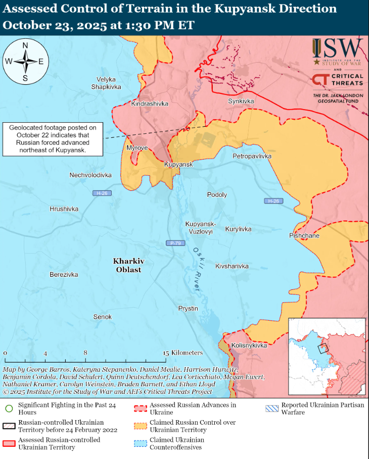 Командування РФ перебільшує успіхи в Харківській області та кидає в бій новобранців, - ISW