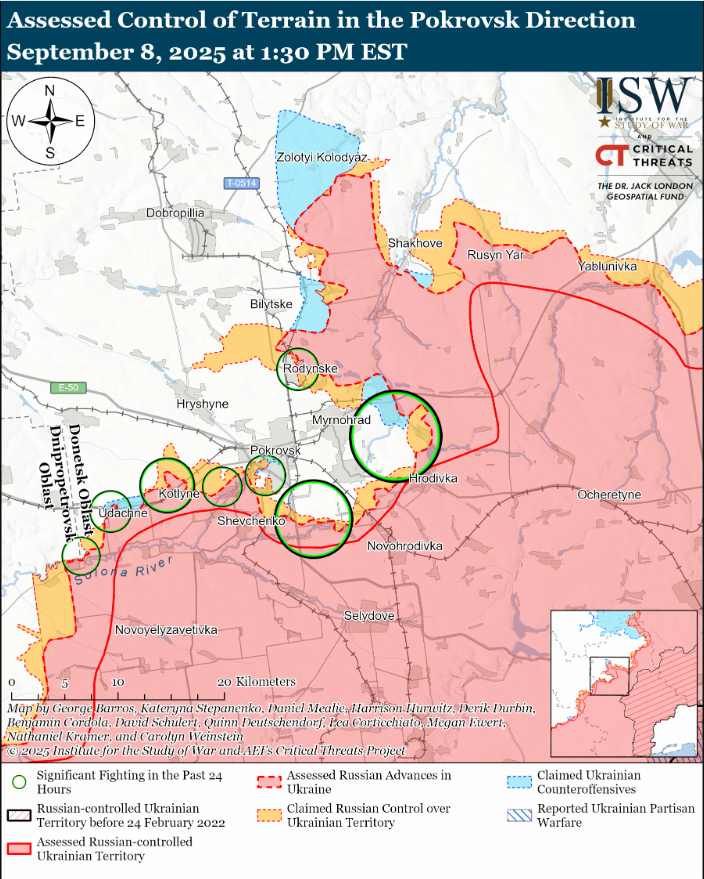ЗСУ просунулись на Сумському напрямку, армія РФ готується до штурму Покровська: карти ISW