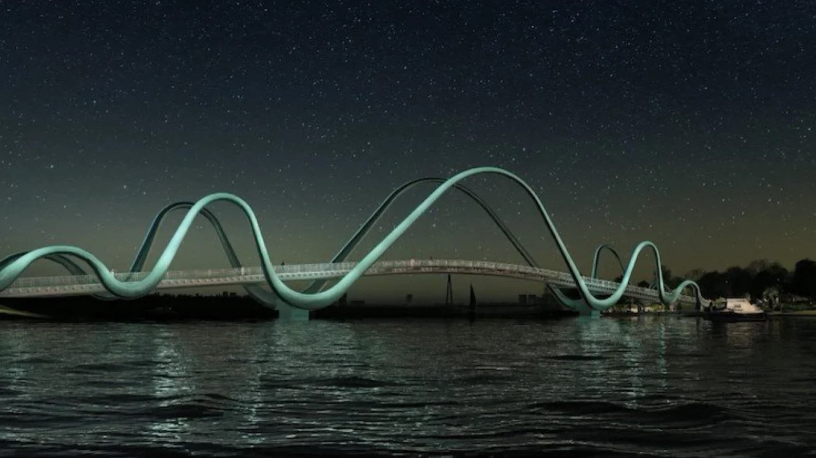 В Киеве обещают скоро достроить уникальный мост-волну из "Азовстали" (фото)