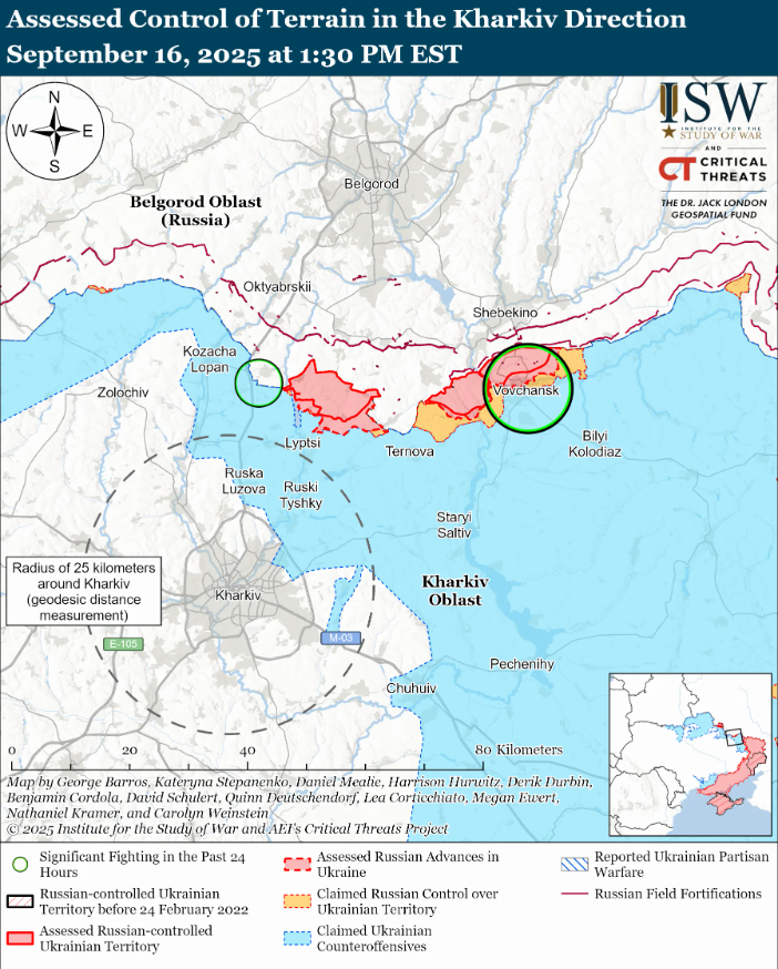 РФ просунулась біля Куп'янська та "скидає" всі сили під Покровськ: оновлені карти ISW