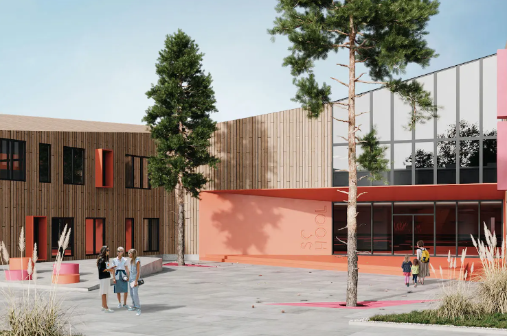 На сонячних батареях і з медіа-студією: показали проєкт відбудови гімназії у Харкові