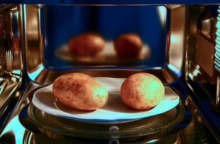 Готовим вкусную картошку "в мундире" без плиты всего за 15 минут!