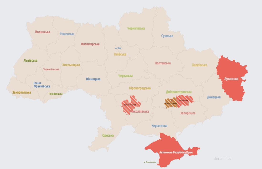 Над Україною помічені дрони-камікадзе, у низці областей оголошено повітряну тривогу