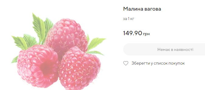 Сезон малини в Україні: ціни на ягоду знизились на 27%
