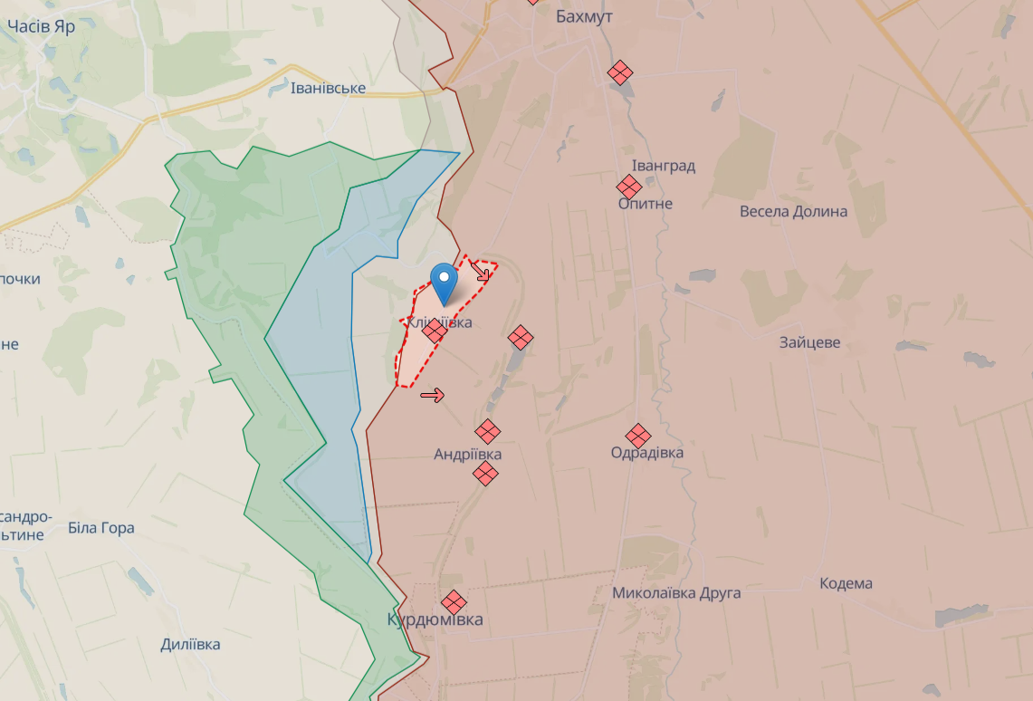 DeepState: ЗСУ мають успіх під Бахмутом, ворог отримав новий плацдарм