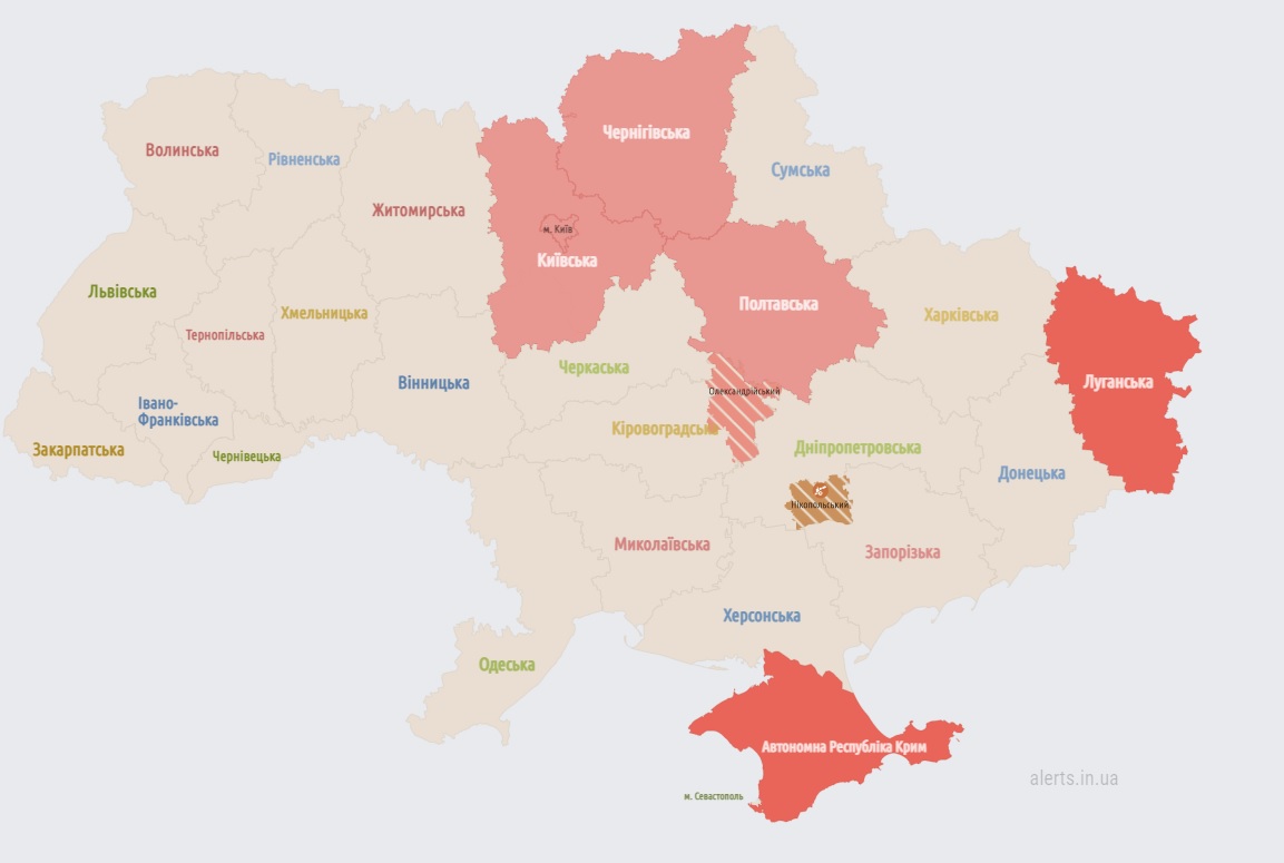 В Києві та кількох областях тривога через атаку "Шахедів": що відомо