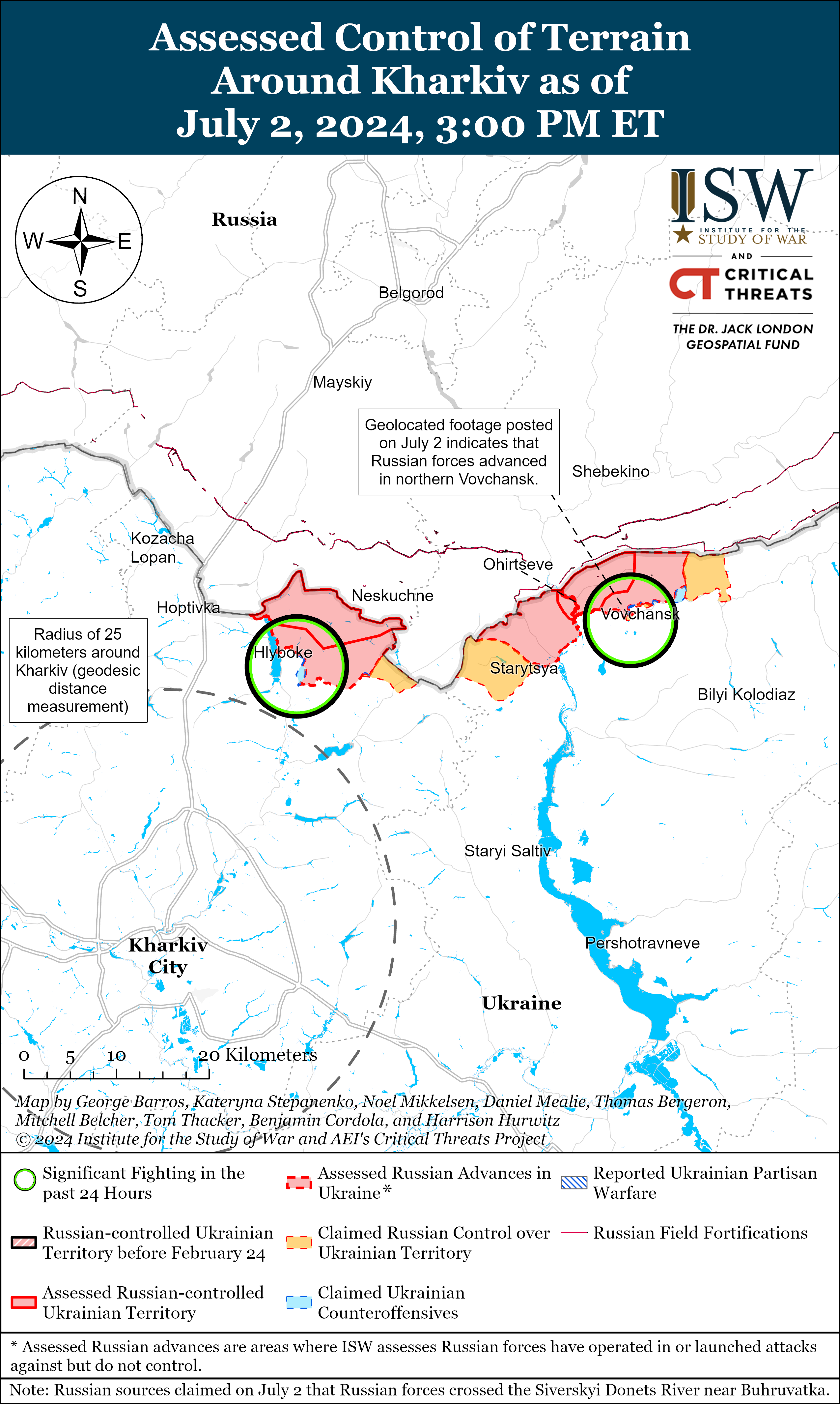Ворог просунувся у Вовчанську, Часовому Яру та біля Авдіївки: карти ISW