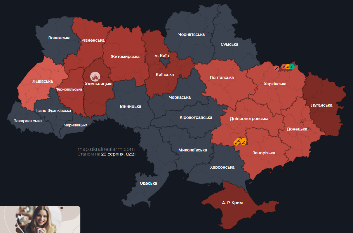 У Хмельницькій області чути вибухи: зафіксовано дрони