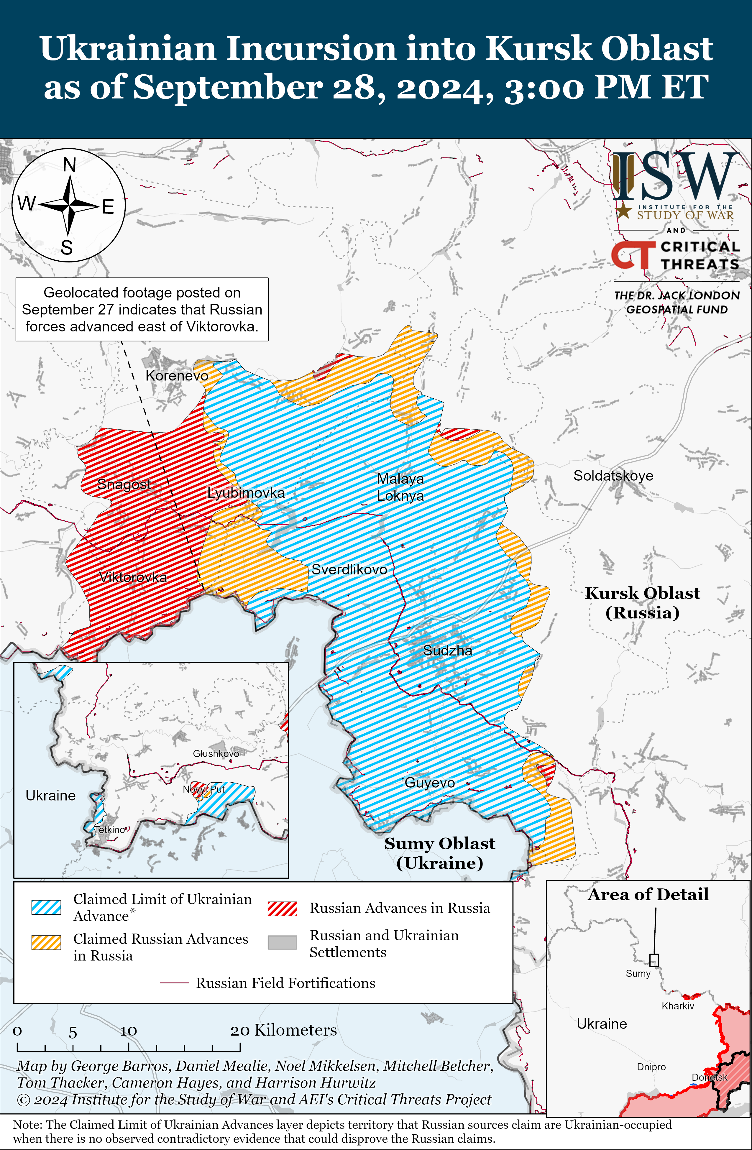 Війська РФ знаходяться приблизно за 3 км від річки Оскол у Харківській області: карти ISW
