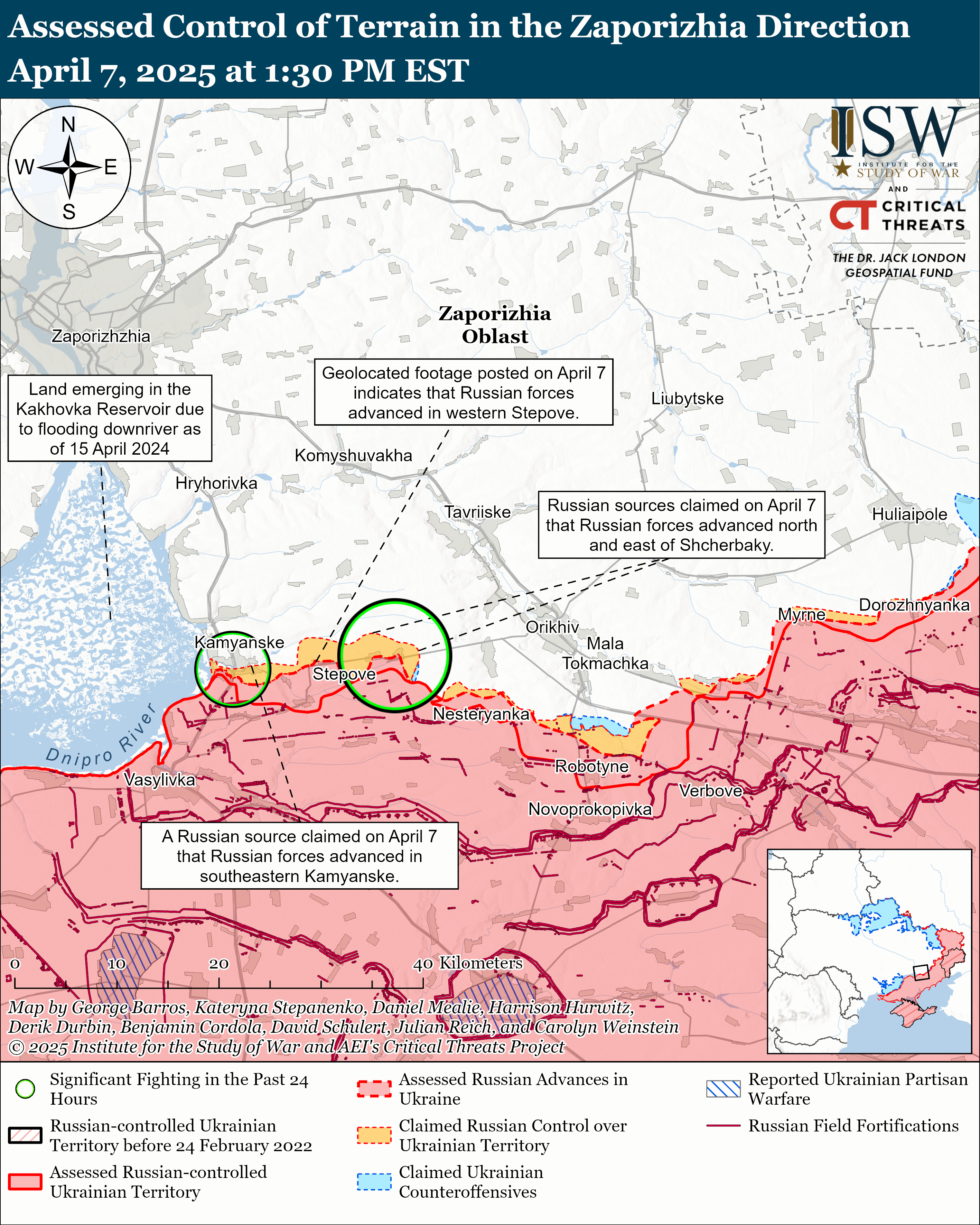 Росіяни знову просунулися на кількох напрямках фронту: карти ISW