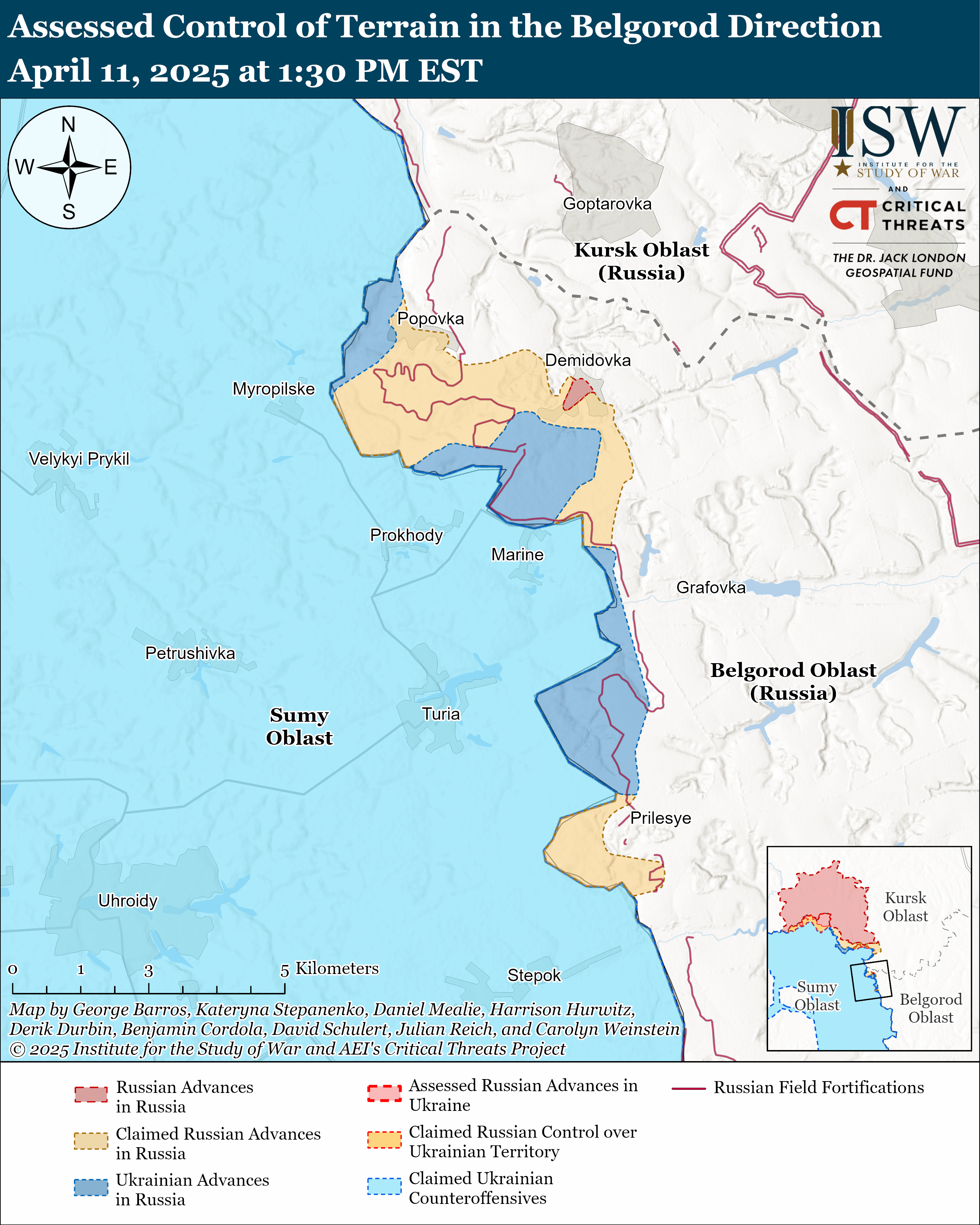 РФ просунулася на Куп'янському напрямку і в Донецькій області: карти ISW