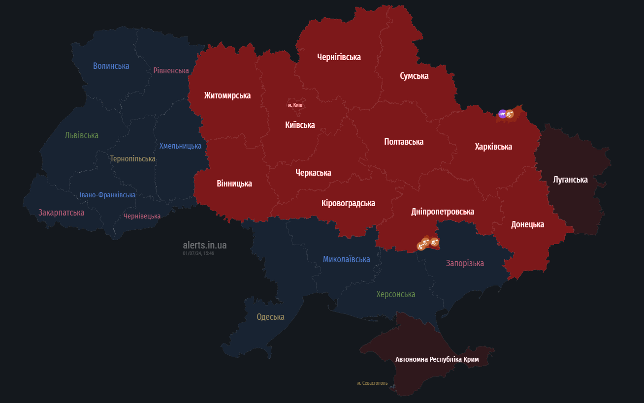 У Києві втретє за добу повітряна загроза: що відомо