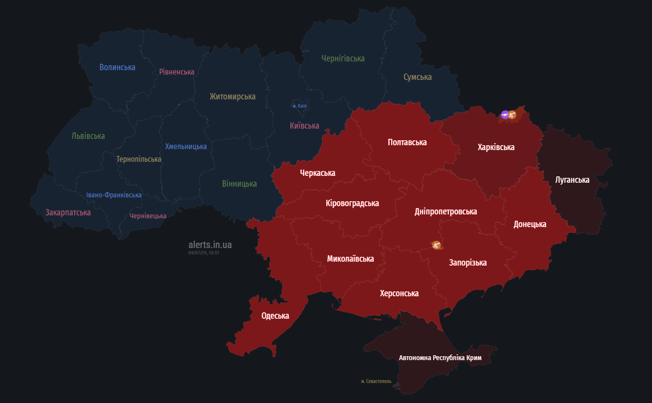 У Одесі пролунав вибух, перед цим попереджали про загрозу балістики