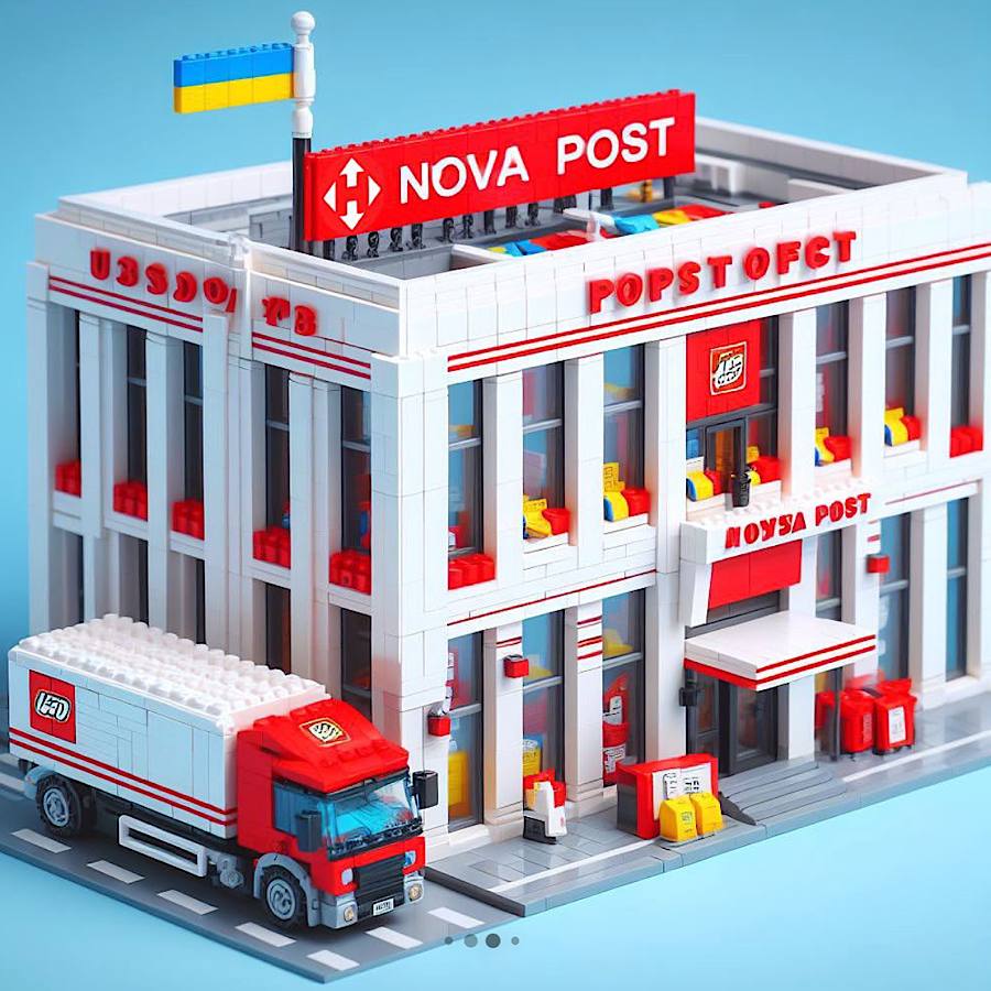 Штучний інтелект показав, як можуть виглядати Сільпо, Нова пошта та інші заклади у стилі LEGO (фото)