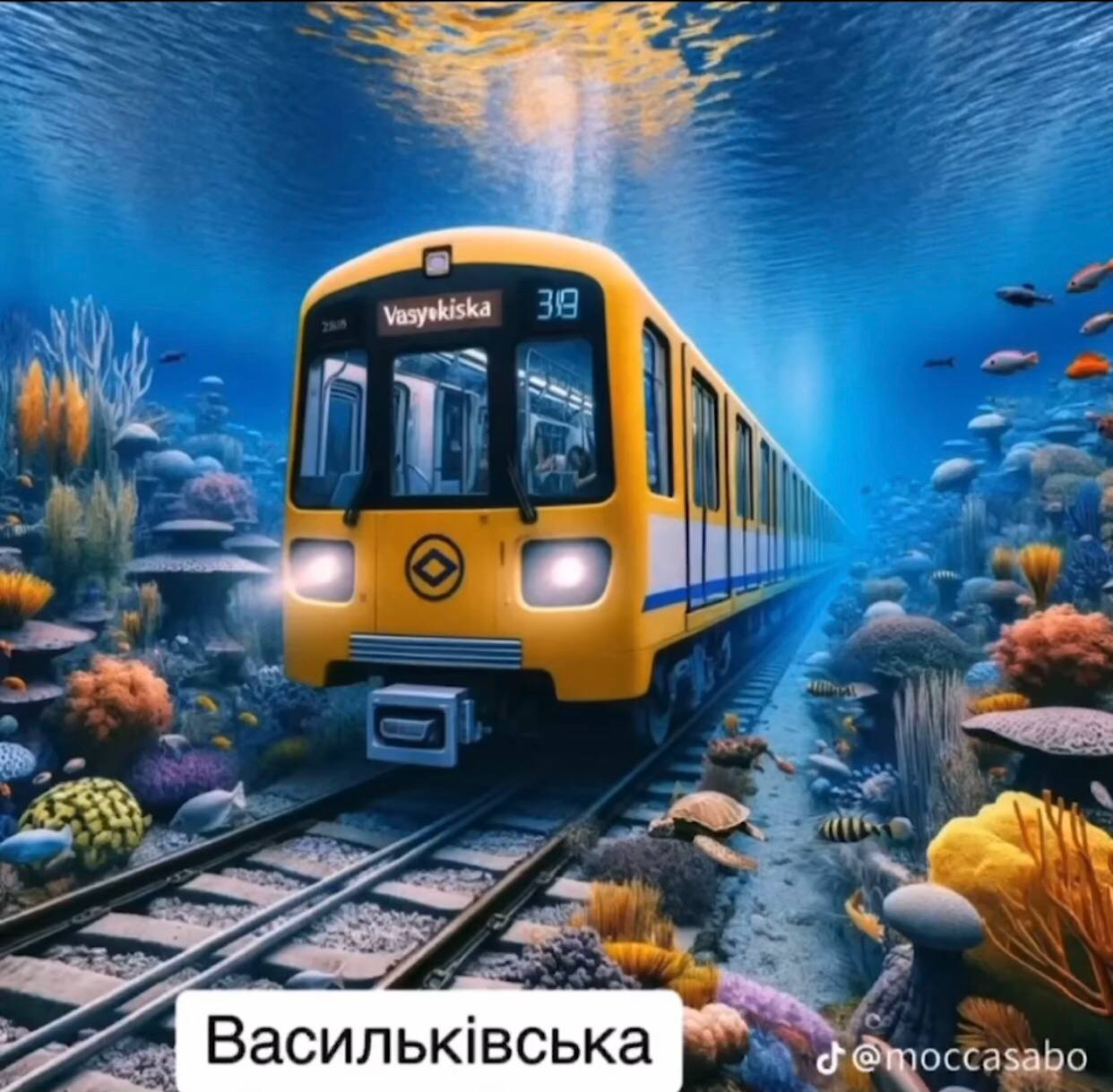 Искусственный интеллект показал, как закрытые станции метро в Киеве выглядят под водой (фото)