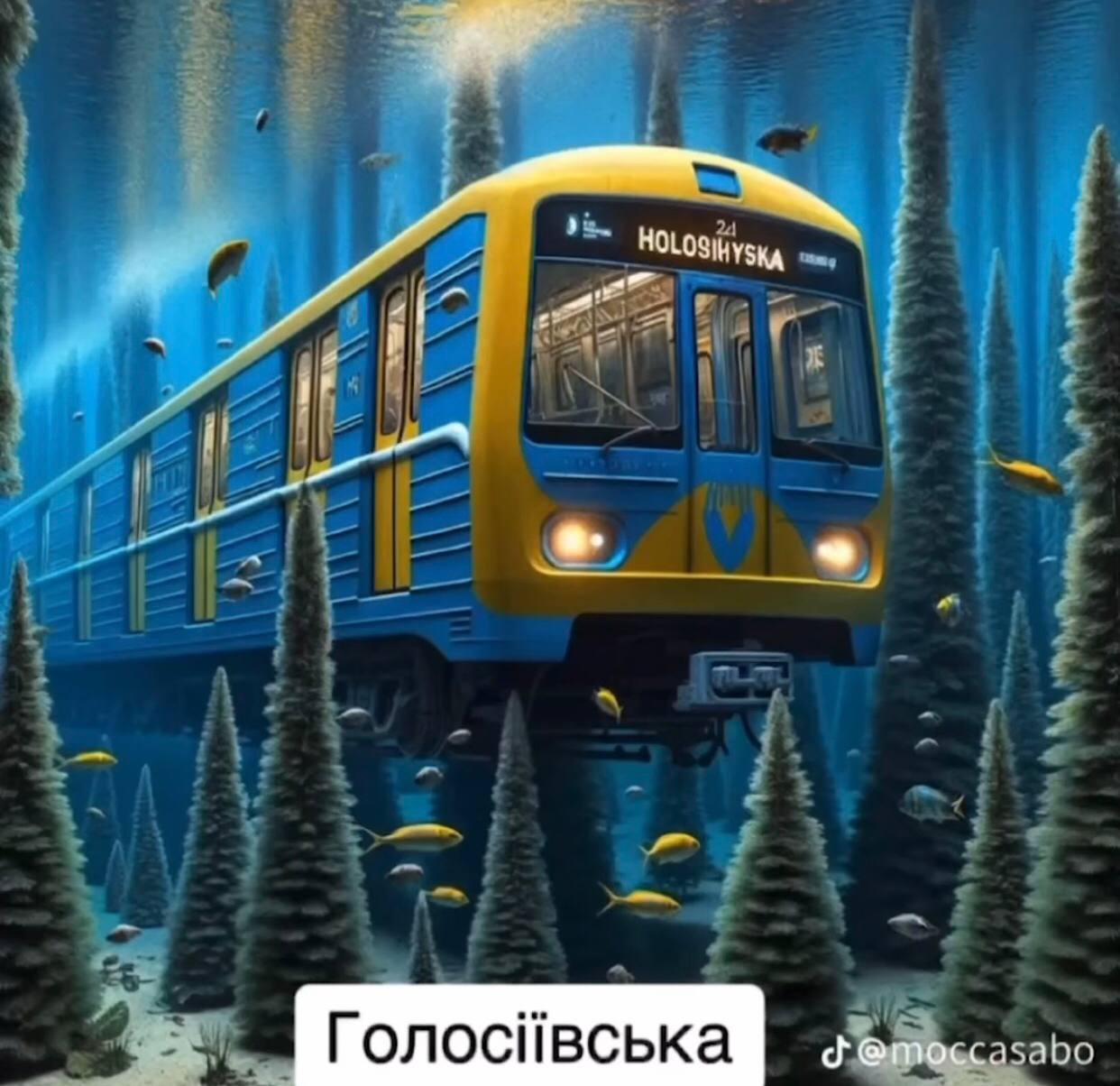 Искусственный интеллект показал, как закрытые станции метро в Киеве выглядят под водой (фото)