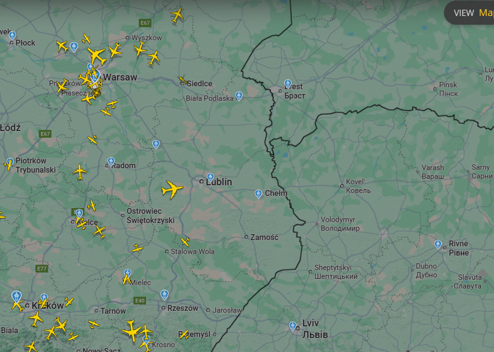 Аеропорт Любліна закрито на час повітряних операцій Польщі та НАТО