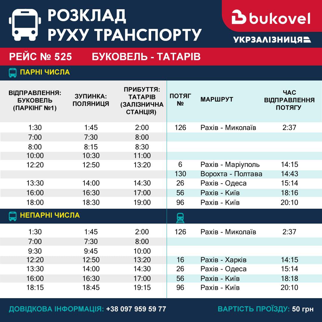 В курортный Буковель начали курсировать шаттл-басы: график движения