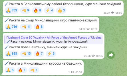 Росіяни запустили по Україні "Калібри": де загроза ударів
