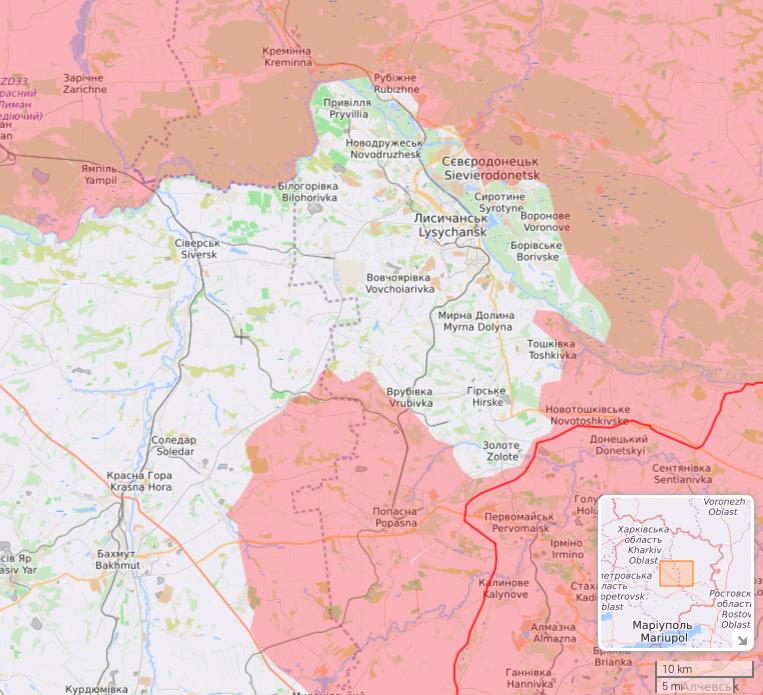 Карта фронта. Где наступают оккупанты и как Украина отбивает их атаки