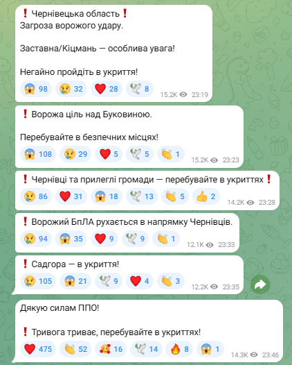 Росія атакує України дронами: під ударом можуть бути Чернівці та інші міста