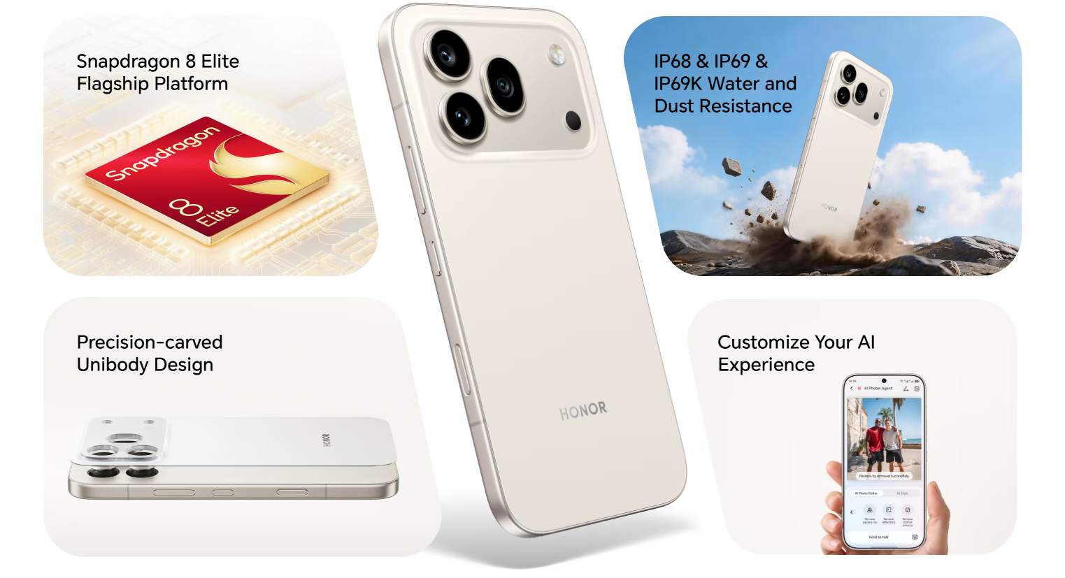 Honor розсекретила нові смартфони-флагмани: схожі на iPhone, але з цікавими фішками