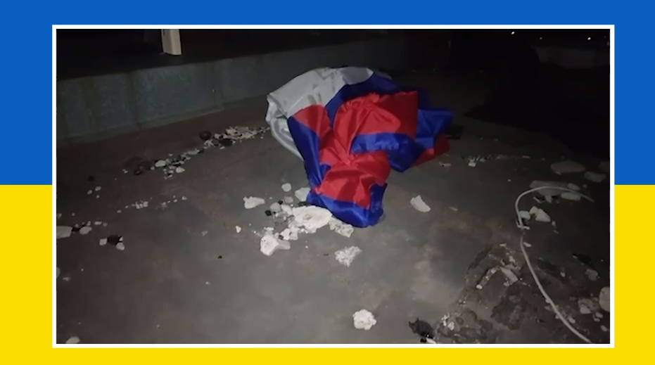 У День Незалежності над окупованими містами активісти підняли український прапор (відео)